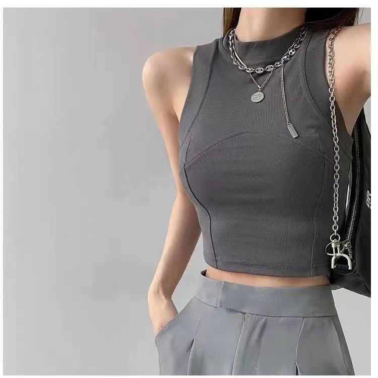 Áo Croptop Sát Nách Dáng Ôm Quyến Rũ Cho Nữ