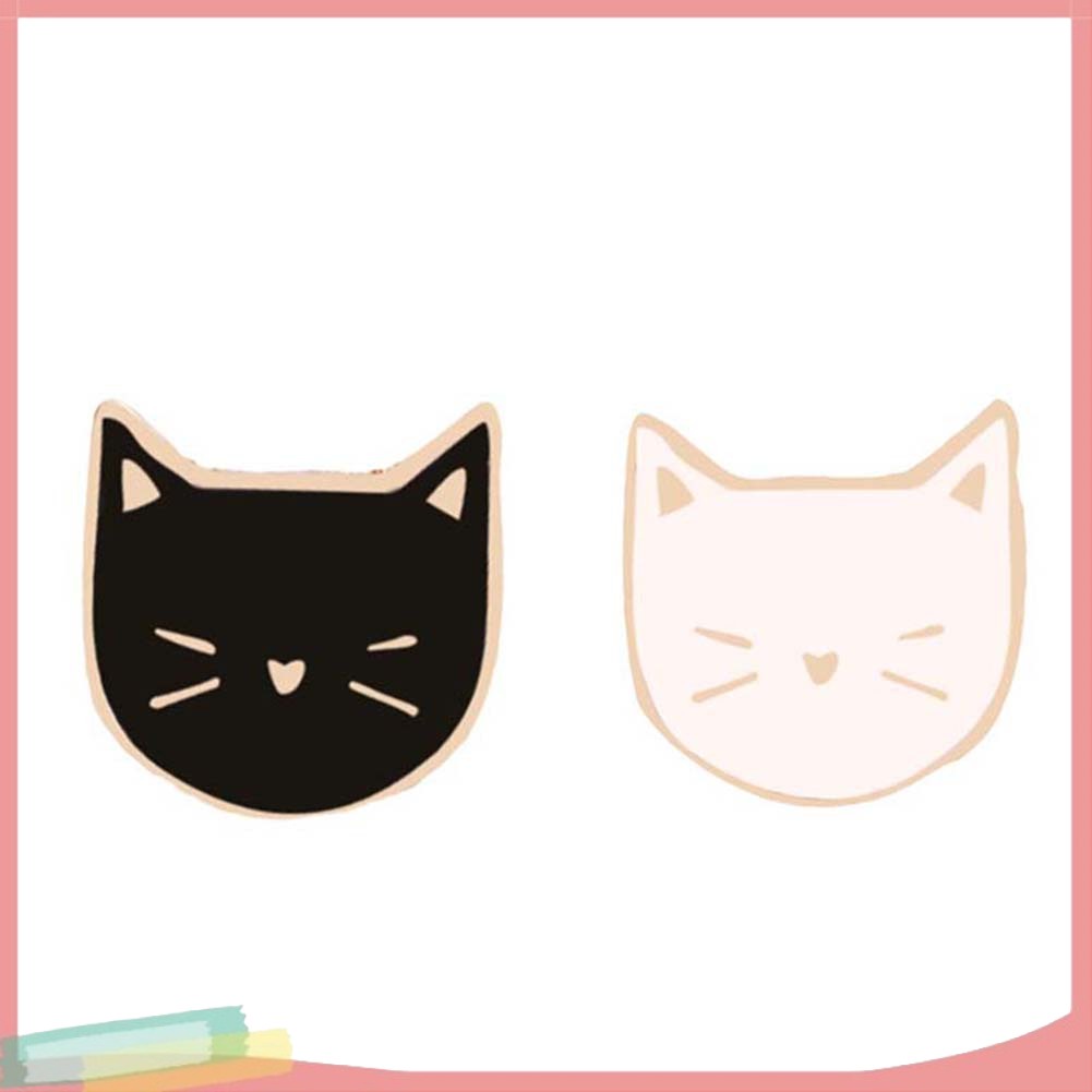 Set 2 Ghim Cài Áo Hình Mèo Dễ Thương Thời Trang Cho Nam Nữ