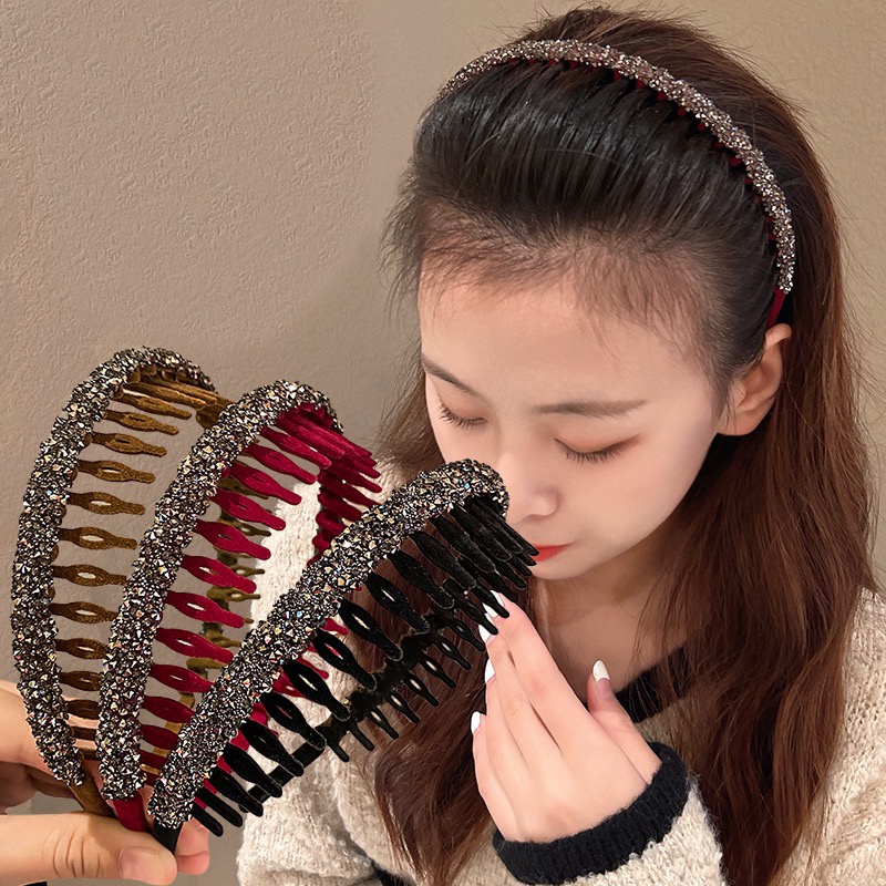 Cài tóc HAIMEIKANG đính đá chống trượt thời trang Hàn Quốc cho nữ