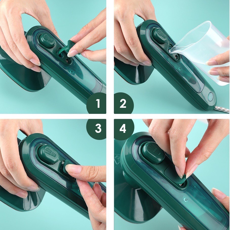 Bàn Là Hơi Nước Cầm Tay Mini - Bàn Uỉ Hơi Nước Công Xuất 33W Mẫu Mới 2023 ,Màu Xanh
