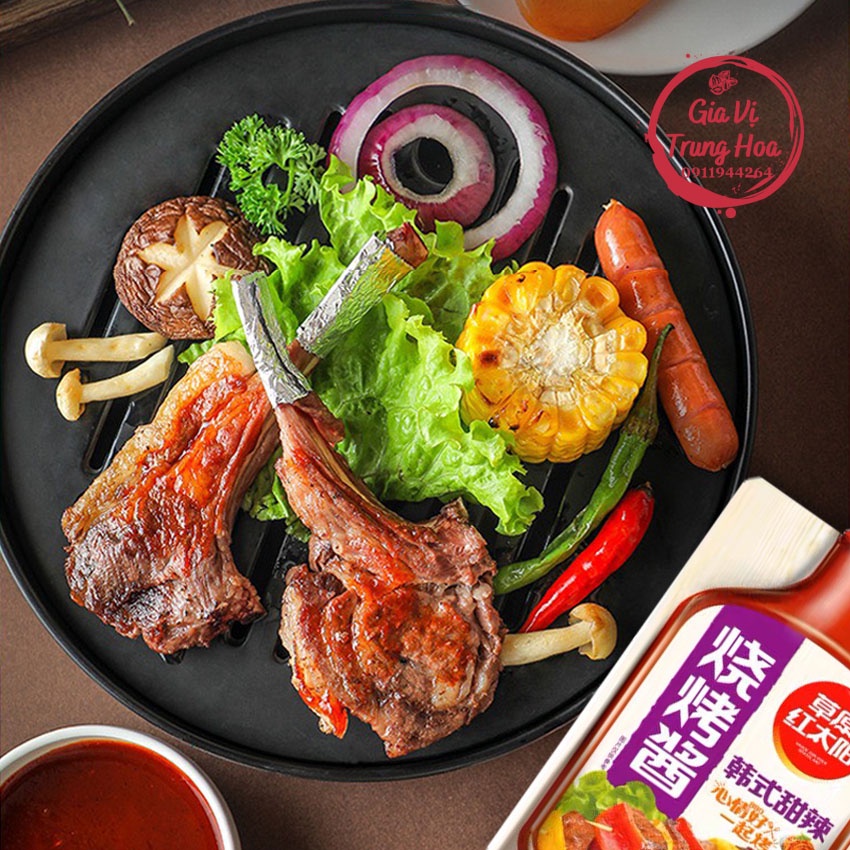 Sốt Ướp Thịt Xiên Nướng, BBQ Grassland Red Sun 110g chuẩn Orleans