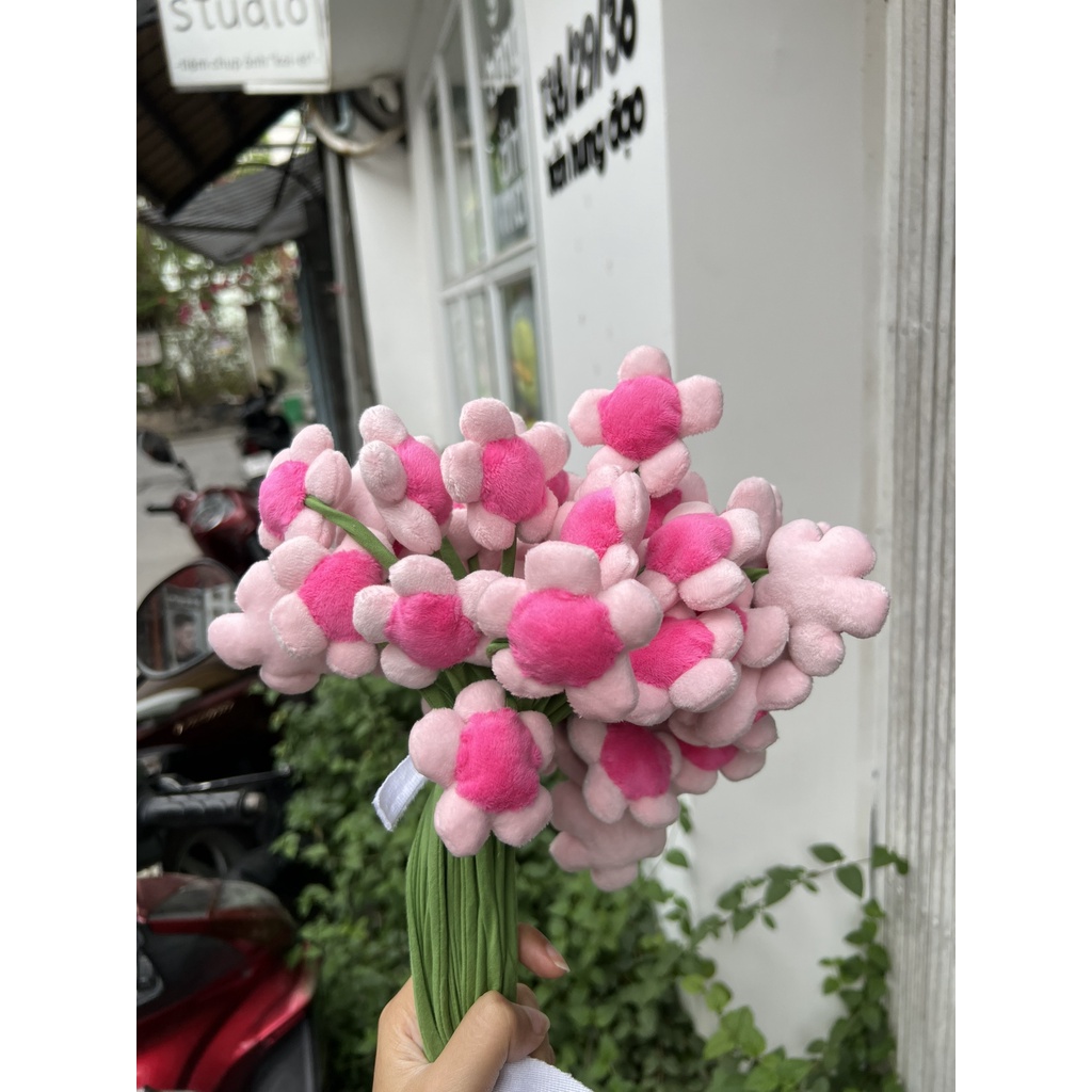 Hoa 5 Cánh Dễ Thương, thân 30cm - gấu bông đình may