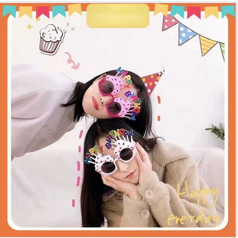 Kính Sinh Nhật, Mắt Kính Chữ HAPPY BIRTHDAY Dành Cho Tiệc Sinh Nhật, Chụp Ảnh Dễ Thương Cute Hot Trend RYT