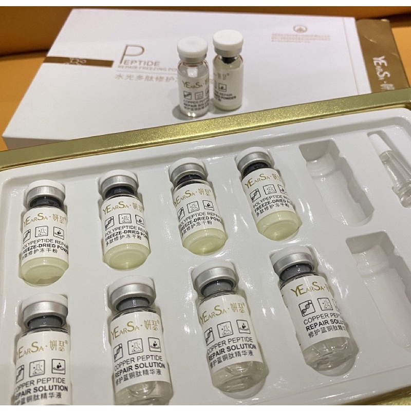 Set 5 Cặp Bột Đông Khô Loại bỏ mụn trứng cá, mờ vết thâm do mụn, cải thiện lỗ chân lông to, săn chắc mờ nếp nhăn
