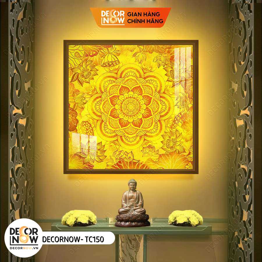 Đèn Hào Quang In Tranh Trúc Chỉ Vuông Độc Quyền, Cắm Điện Tại Xưởng Tranh DecorNow - XDCN-03