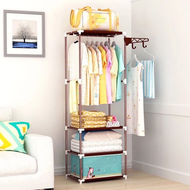 Kệ treo quần áo Chữ H - Khung bằng Thép sơn tĩnh điện cao cấp 4 Tầng đựng đồ,Tiết Kiệm Không Gian