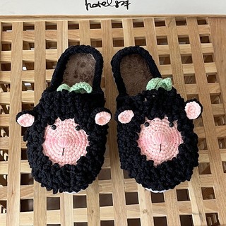 Đế dép bông, đế dép móc len handmade
