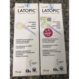 KEM DƯỠNG ẨM DỊU NGỨA DA KÍCH ỨNG LATOPIC FACE AND BODY CREAM (75ml)