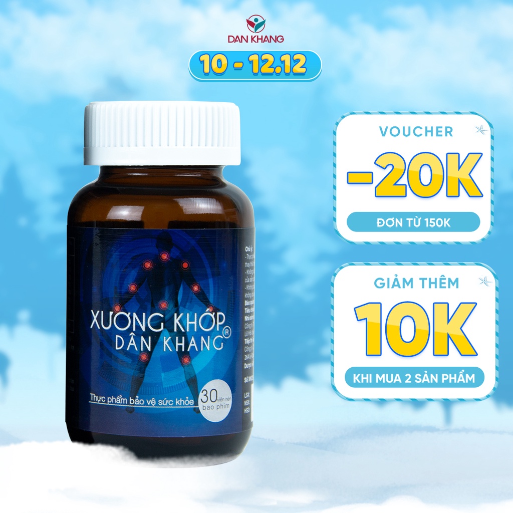 Viên Uống Chống Nhức Mỏi Xương Khớp, Tăng Cường Sức Khoẻ Xương Khớp Dân Khang Hộp 30 Viên Nén