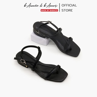 Giày Sandal Cao Gót Nữ Quai Hậu Quai Mảnh Đan Xỏ Ngón Gót Vuông Thời Trang Công Sở bAimée & bAmor Cao Cấp MS1535