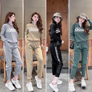 Sét bộ len thể thao prada khoá cổ Qccc