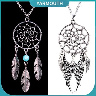 Dây chuyền mặt Dream catcher đính lông vũ thời trang