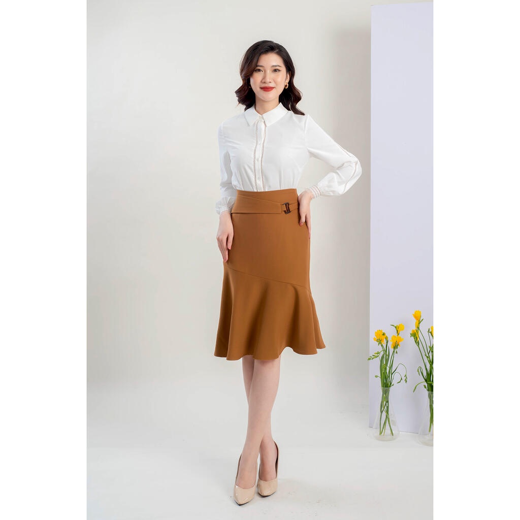 Zuýp Đuôi Cá, Phối Đai Vuông Cạp MMOutfit M-JU021120007