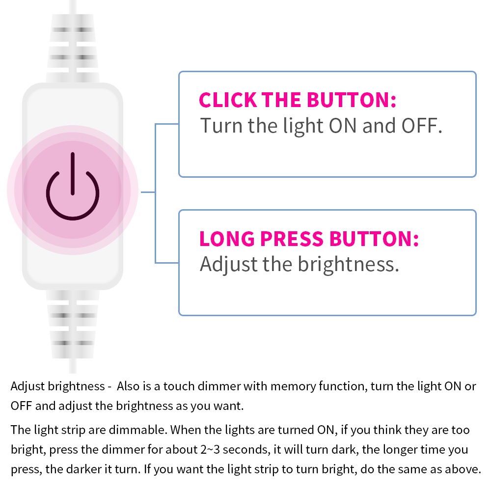 USB Cảm Ứng Thay Đổi Độ Sáng Vanity Gương Tạo Nên Ánh Sáng LED Bàn Trang Điểm Đèn 5V Phòng Tắm Chuỗi Ánh Sáng Trang Điểm Gương Dải 1/2/3/4/5M