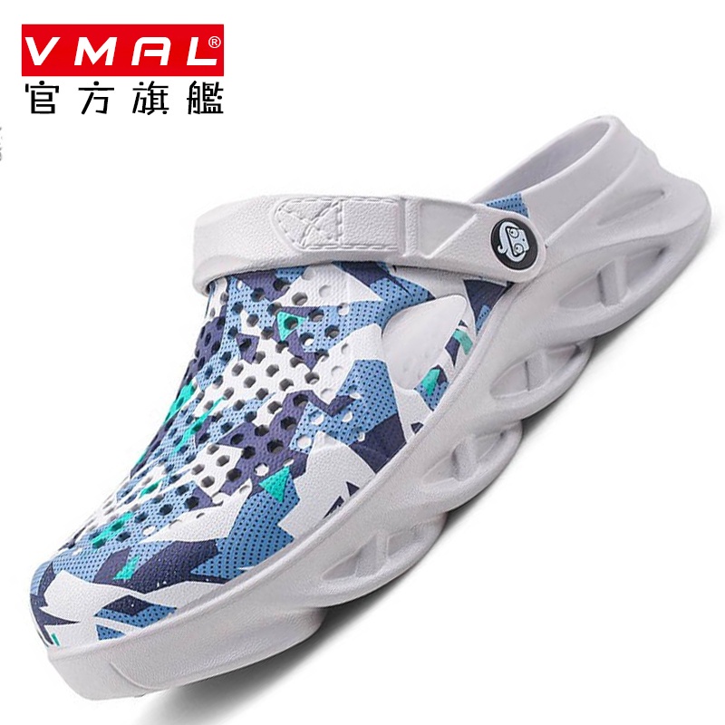 ○♝☇Giày Sandal Phối Lỗ Thoáng Khí Chống Trượt Chống Thấm Nước Thời Trang Đi Biển Cho Cặp Đôi Size 38