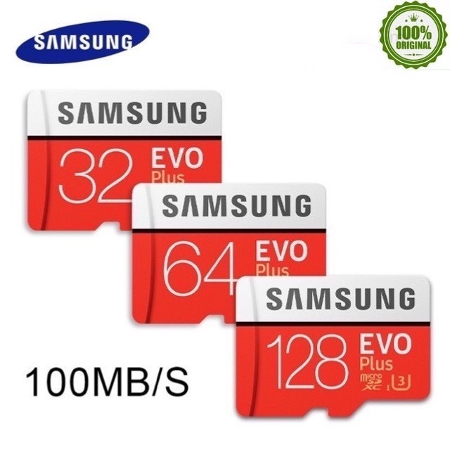 Thẻ Nhớ Micro Sdxc (Class 10 / 100MB / s) Cho Samsung 32GB / 64GB / 128GB / 256GB EVO Plus
