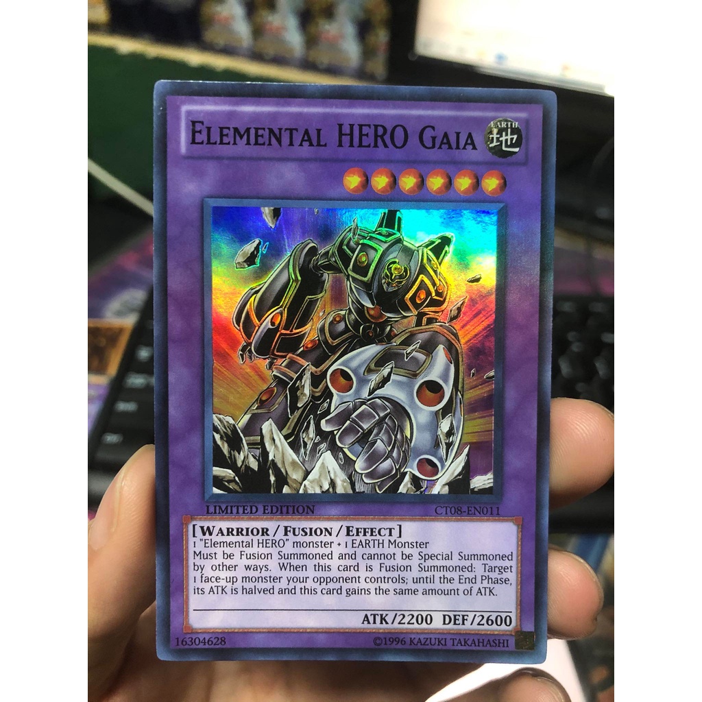 [06122022]Thẻ bài Yugioh TCG chính hãng "Elemental Hero Gaia "  (CT08-EN011)