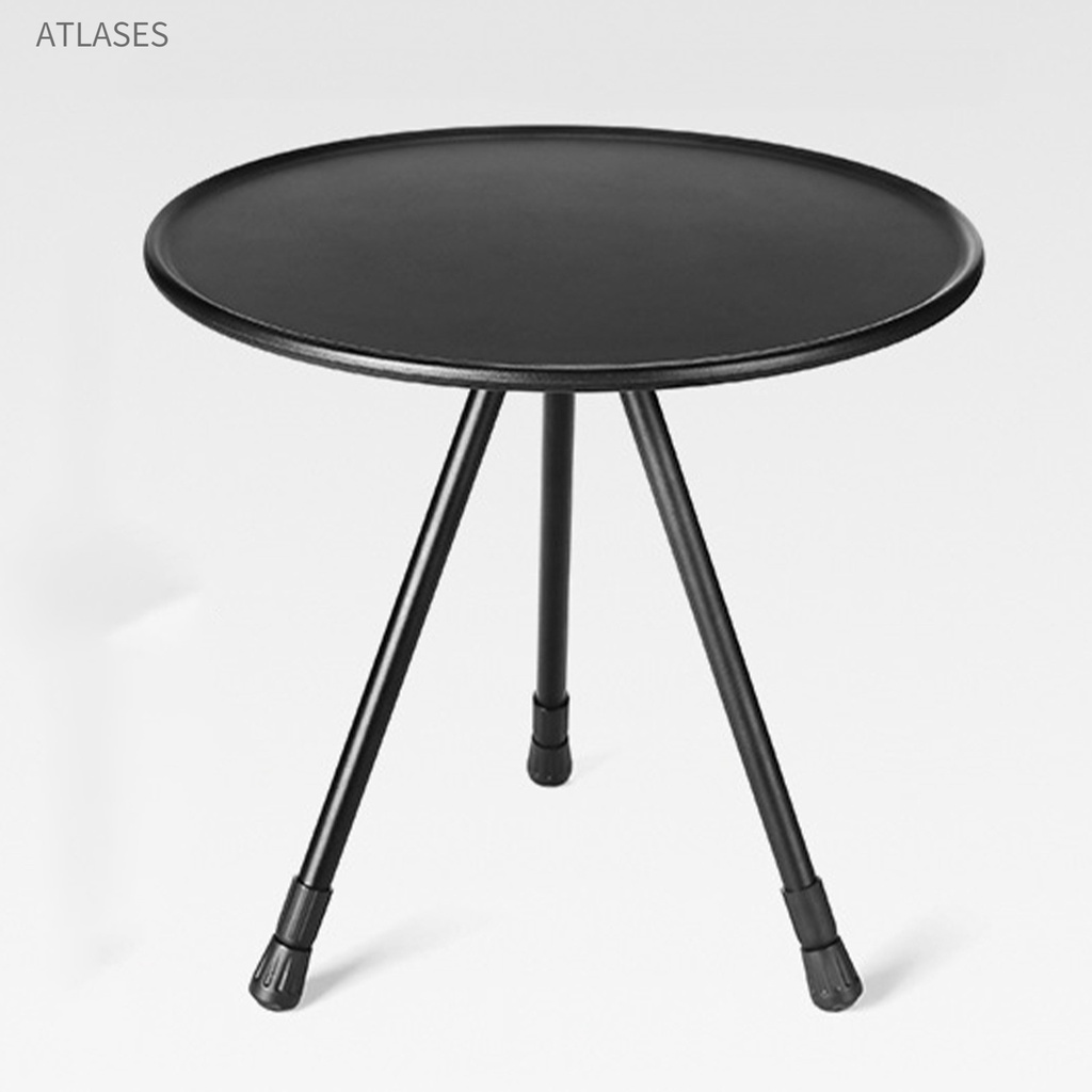 Bàn Gấp Tròn Màu Đen Hợp Kim Nhôm Có Thể Nâng Siêu Nhẹ Cắm Trại Cho Du Lịch Dã Ngoại Ngoài Trời   Atlases~