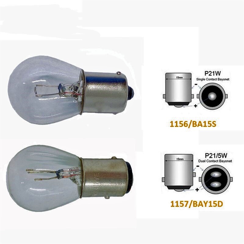 1 bóng đèn 1156 BA15S 1157 BAY15D Halogen đèn hậu đèn phanh ô tô xe máy