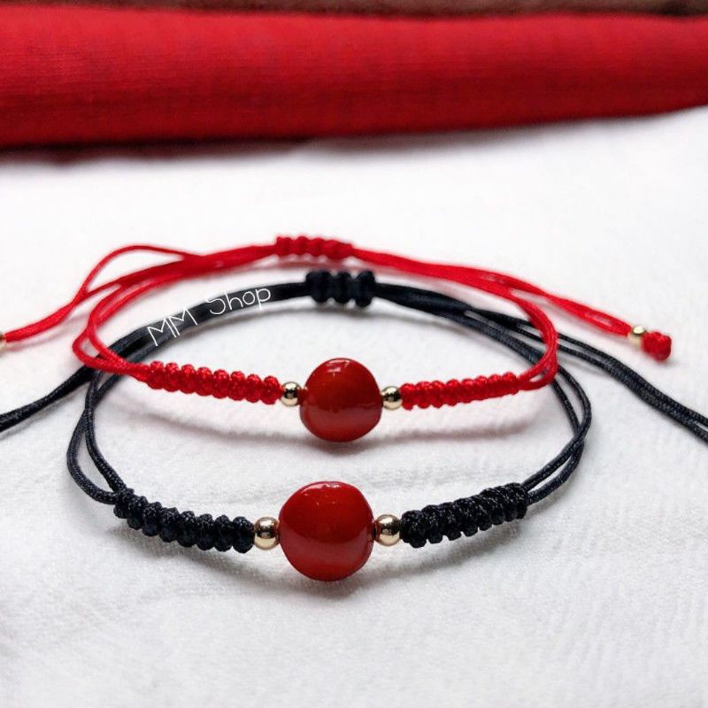 Vòng tay cặp hồng đậu tín vật tình yêu, vòng đậu tương tư may mắn tình duyên cho nam và nữ
