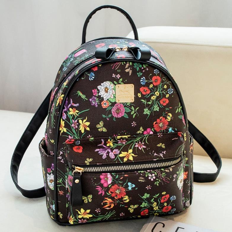 Balo MCM hoạ tiết Hoa hàng QC SIZE 32 Thời Trang hót  2022