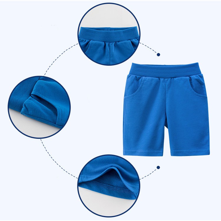 Quần Short Cotton Màu Trơn Dễ Phối Đồ Thời Trang Cho Bé Trai