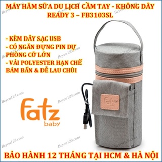 READY 3 - Túi vải ủ ấm bình sữa Dụng cụ hâm sữa du lịch cầm tay Fatzbaby