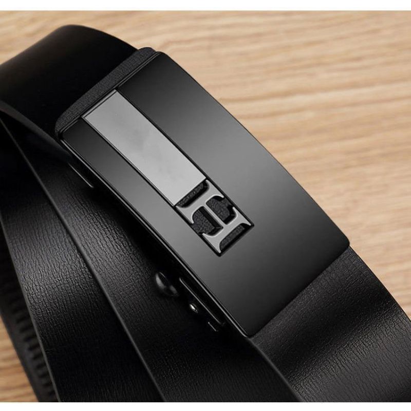 Thắt lưng nam bản nhỏ 3,2cm, dây nịt nam chữ H , nịt da nam khóa tự động thiết kế luôn trong giấu dây