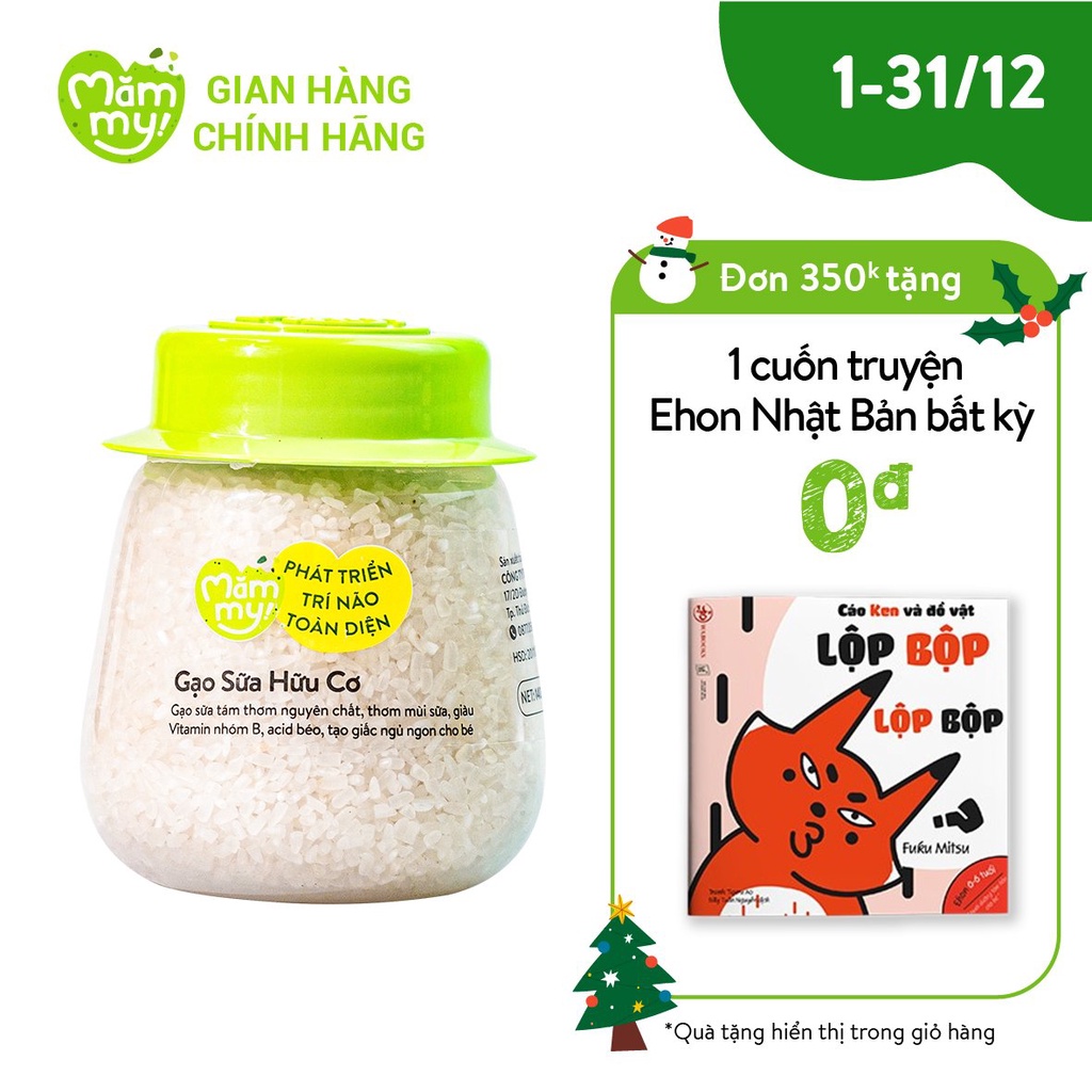 Gạo mầm sữa hữu cơ mămmy chuyên nấu cháo cho bé ăn dặm từ 6 tháng, hũ 140gr - ảnh sản phẩm 1