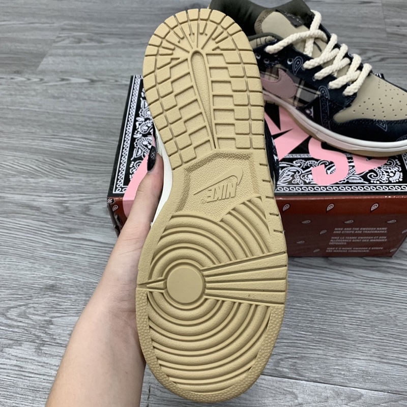 Giày Thể Thao Giày Travis Scott X SB Dunk Low PRM QS 'Cact Màu Nâu Đen , Giày SB Dunk Low Travis Scott nâu-Ảnh thật