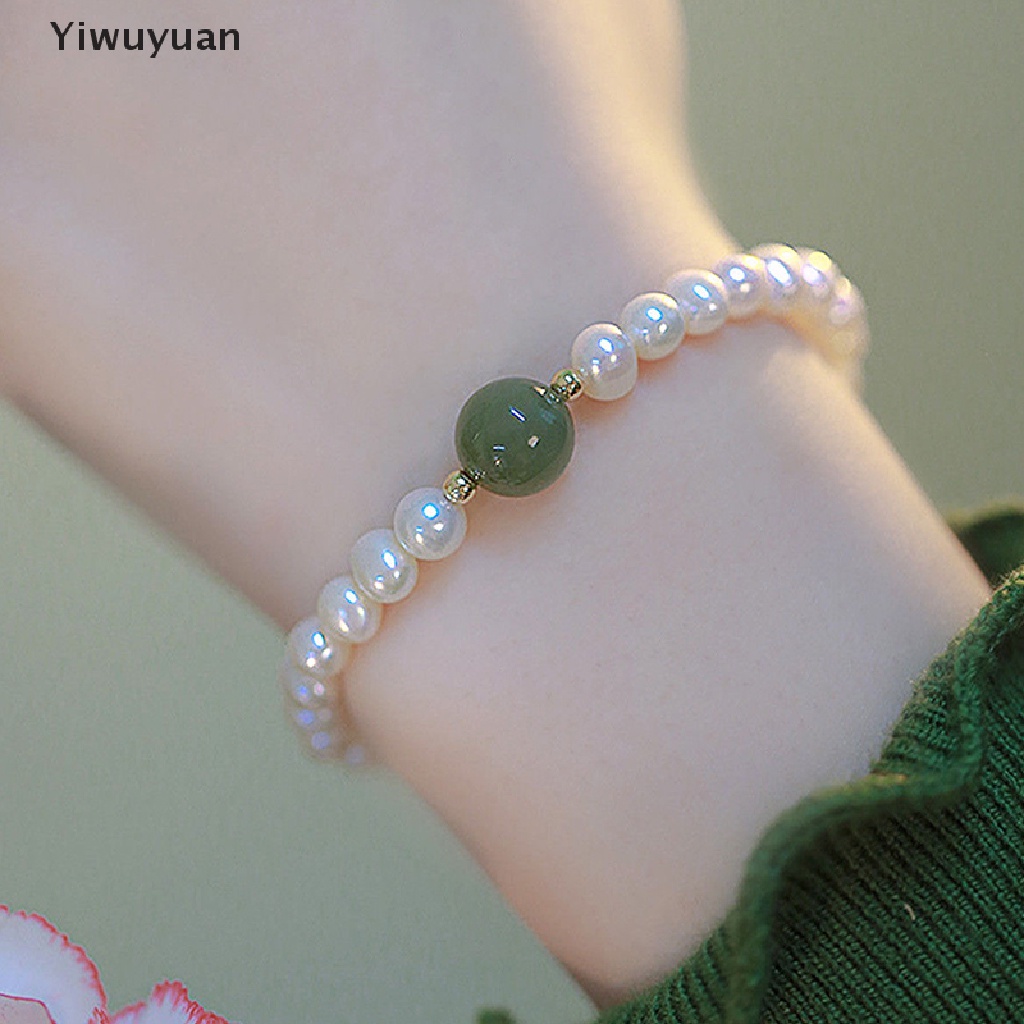 < Yiwuyuan > Vòng Tay Chuỗi Hạt Ngọc Trai Tự Nhiên Thời Trang Lãng Mạn Có Thể Điều Chỉnh Làm Quà Tặng Trang Sức Đám Cưới