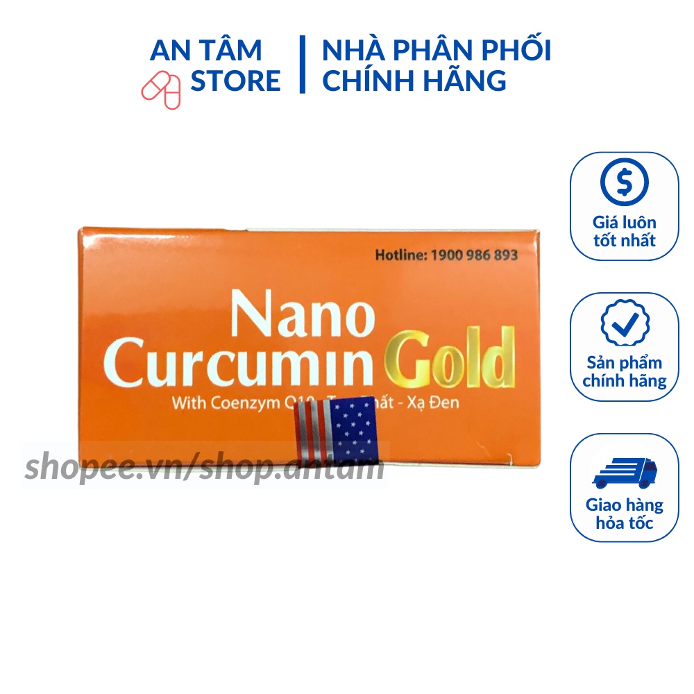 Nano Curcumin Gold  Giúp làm giảm các triệu chứng viêm đau dạ dày, tá tràng