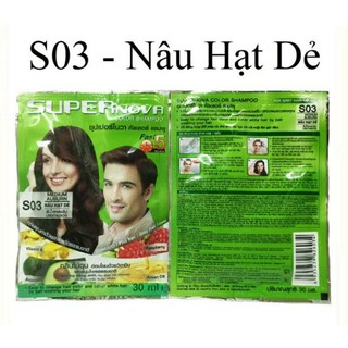 ( 1 gói 30ml)Gội nhuộm SUPER NOVA THÁI LAN( date luôn mới)