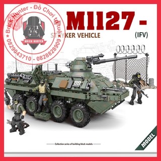 Non Mega Bloks Call of Duty Army XJ933 Armored IFV bộ đồ chơi lắp ráp Xe thiết giáp BTR 80 chở lính 1036 chi tiết