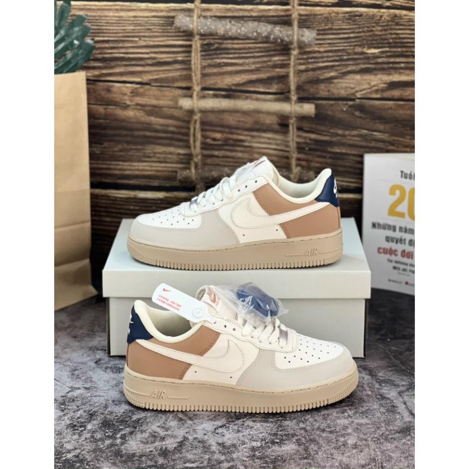 Giày sneaker Air force 1 Grey Pavy Tale  - Giày _Nike Xám NỈ Air Force 1, AF1 Bản chuẩn đẹp 2022
