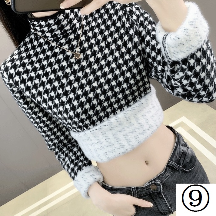Áo Sweater Lông Cừu Dày Dặn Ấm Áp Thời Trang Mùa Thu Đông Cho Nữ