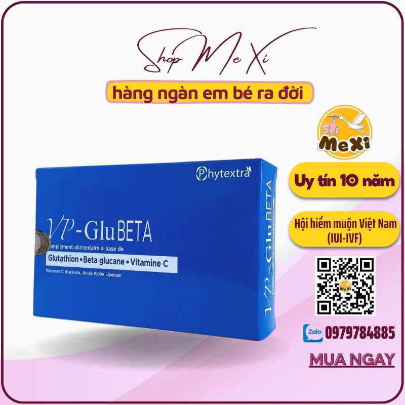 Vp glubeta - Chống Oxy Hóa, giảm tinh trùng dị dạng, tăng nội tiết tố, ngăn ngừa lão hóa