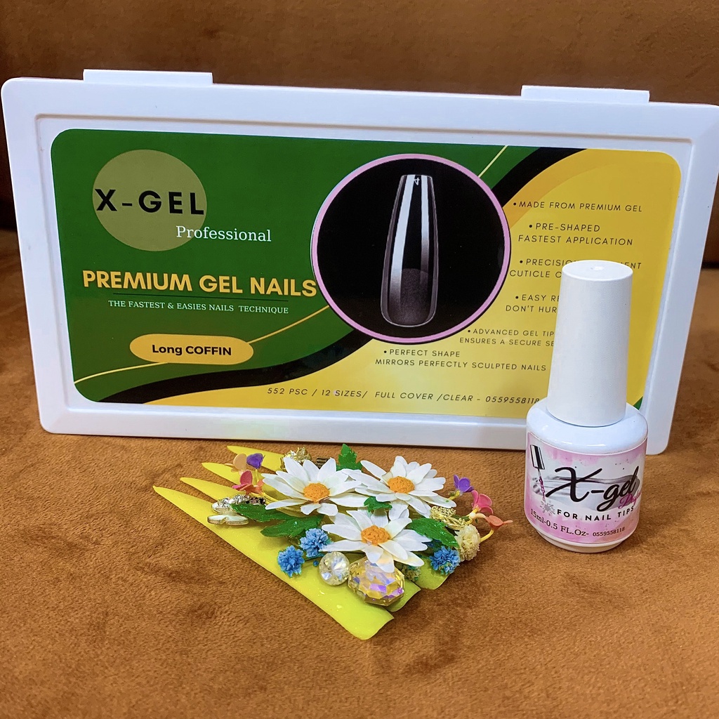 SIÊU COMBO TRẢI NGHIỆM- Hộp 552 móng Gel và 1 lọ Xgel Siêu Liên Kết-Cường Lực