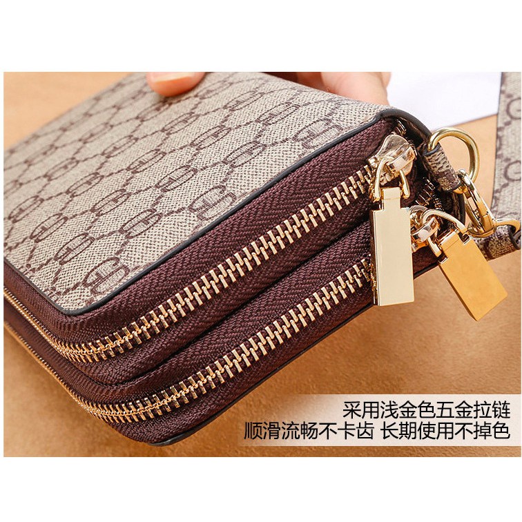 VÍ DA NỮ , BÓP NỮ CẦM TAY 2 KHOÁ Ví Dài Sức Chứa Lớn Có Dây Kéo Thời Trang Cho Nữ