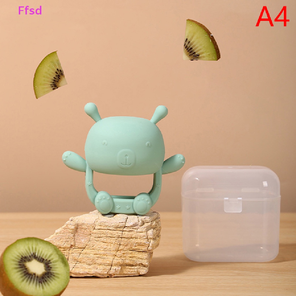 Găng Tay Silicone Hình Gấu Chống Rách Cho Bé ​Đồ Chơi Gậy Ngậm Mát Xa Chống Cắn Chuyên Dùng Cho Bé Mọc Răng