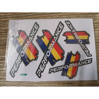 Bộ tem dán performance màu vàng new