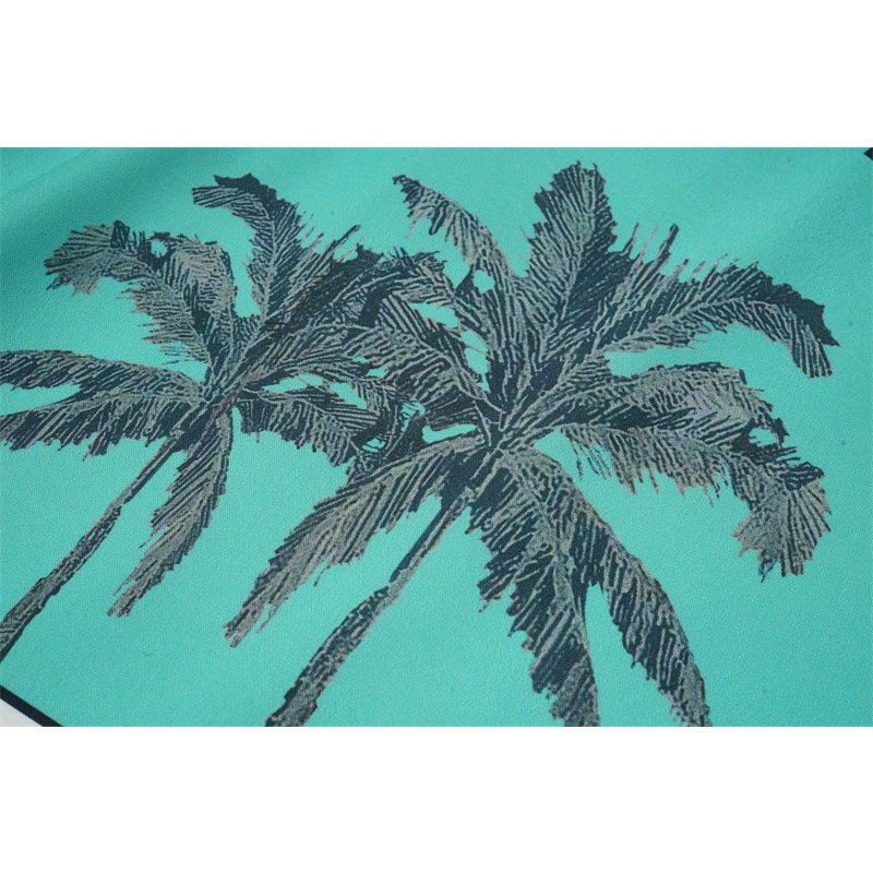 Maniee DE Viir Áo Sơ Mi Ngắn Tay In Chữ Màu Tương Phản Đường Phố Cao Cấp