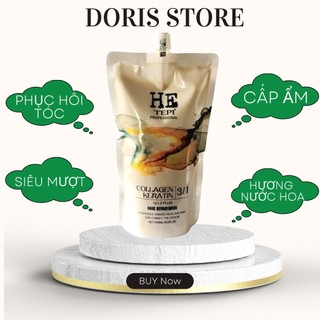 Kem Ủ Tóc Keratin HE TEPI Phục Hồi Tái Sinh Tóc Siêu Mềm Mượt Hương Nước Hoa 1000ML Chính Hãng