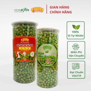 1kg Combo 2 hộp 500g Đậu Hòa Lan Sấy Giòn Vị Tỏi Ớt Và Đậu Hòa Lan Sấy Giòn Vị Muối (500G/Hộp nắp thiếc)