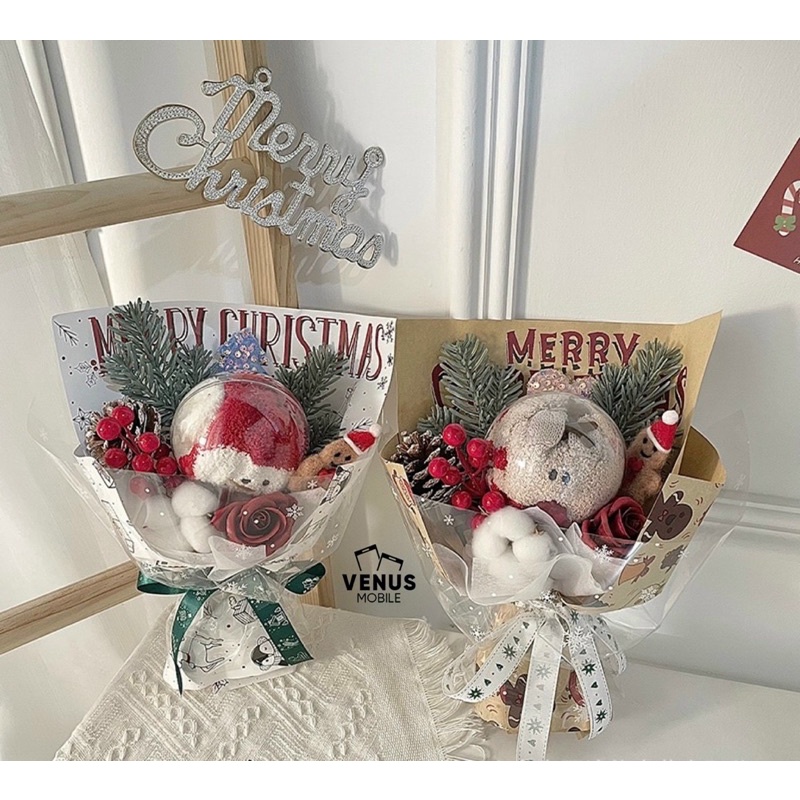 Hoa Gấu Bông Noel