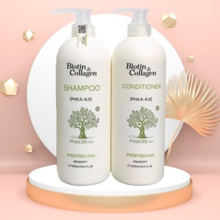 Combo Dầu Gội Xả Biotin&Collagen Trắng 1000ml