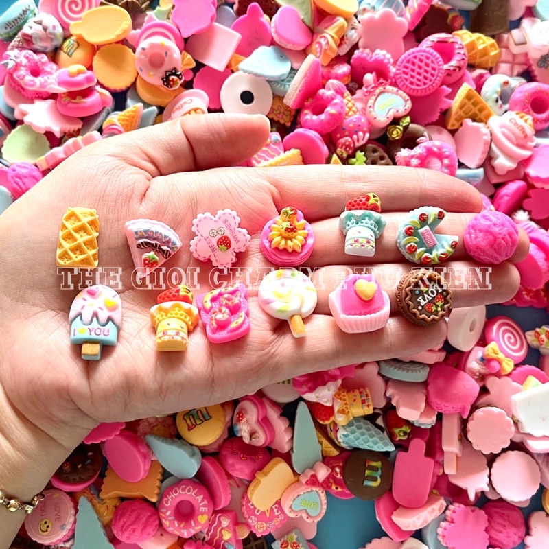 CHARM BÁNH KEM SIÊU XINH TRANG TRÍ KẸP TÓC, PHỤ KIỆN SIÊU THÍCH
