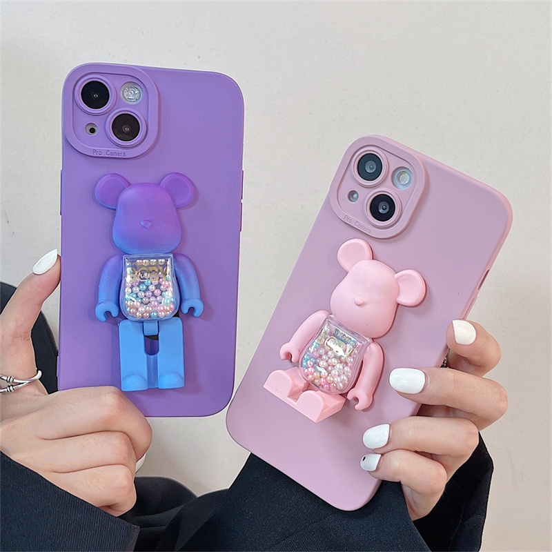 Giá Đỡ Điện Thoại Hình Gấu 3D Có Thể Xoay 360 Độ Cho IPhone 14 13 Samsung OPPO VIVO XIAOMI Redmi