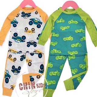 [9kg-24kg] Bộ quần áo cotton thun vnxk dài tay cho em bé trai, bảng màu siêu đẹp [L6]