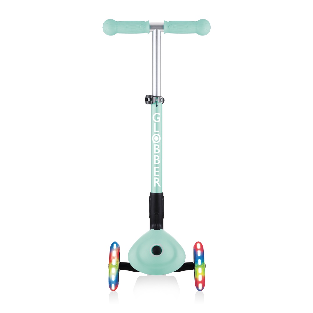 Xe Trượt Scooter 3 Bánh Gấp Gọn Có Bánh Xe Phát Sáng Globber Junior Fantasy Cho Bé Từ 2- 6 Tuổi – Xanh Mint Có Họa Tiết